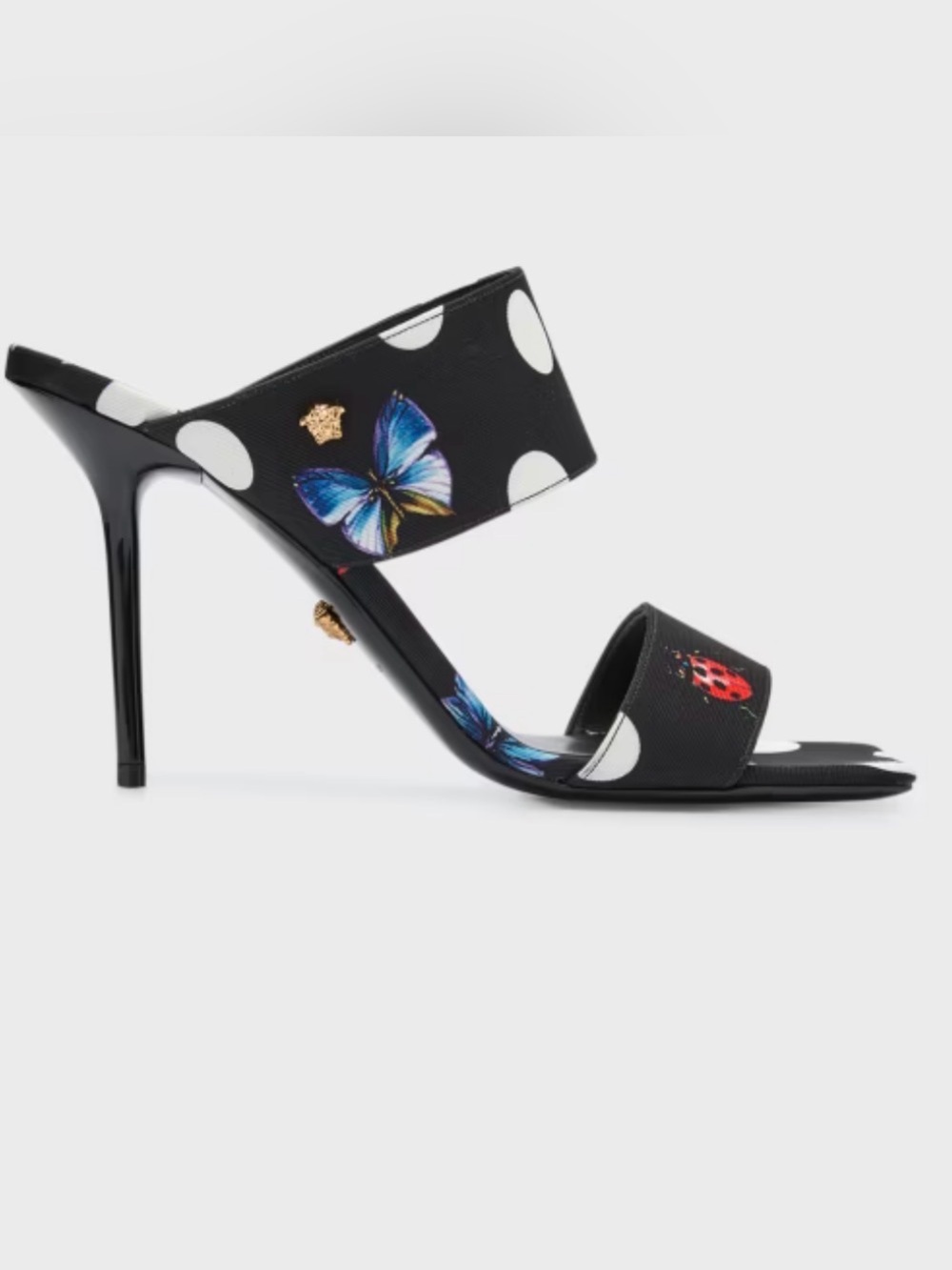NEW!! 🦋Versace x Dua Lipa "Butterflies" Canvas High-Heel Mules US 7